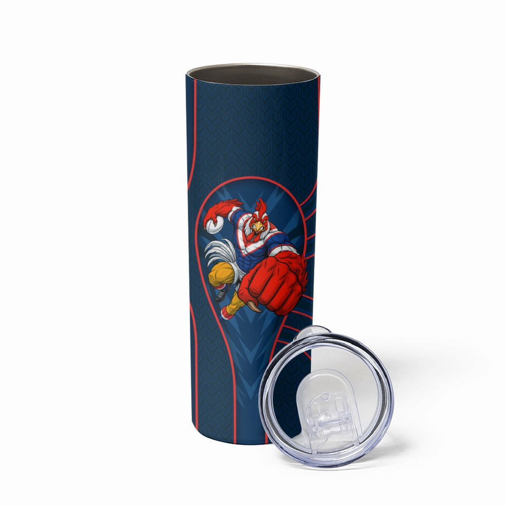 Sydney Roosters Rugby Mascot Skinny Tumbler Australian Rugby Culture - Tribal Inspired Rooster