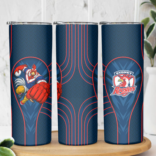 Sydney Roosters Rugby Mascot Skinny Tumbler Australian Rugby Culture - Tribal Inspired Rooster