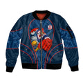 Sydney Roosters Rugby Mascot Sleeve Zip Bomber Jacket Australian Rugby Culture - Tribal Inspired Rooster