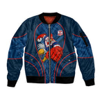 Sydney Roosters Rugby Mascot Sleeve Zip Bomber Jacket Australian Rugby Culture - Tribal Inspired Rooster