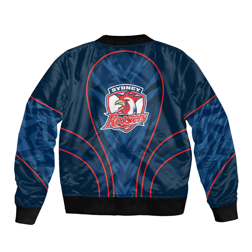Sydney Roosters Rugby Mascot Sleeve Zip Bomber Jacket Australian Rugby Culture - Tribal Inspired Rooster