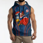 Sydney Roosters Rugby Mascot Sleeveless Hoodie Australian Rugby Culture - Tribal Inspired Rooster