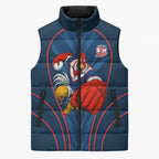 Sydney Roosters Rugby Mascot Sleeveless Puffer Jacket Australian Rugby Culture - Tribal Inspired Rooster