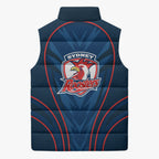 Sydney Roosters Rugby Mascot Sleeveless Puffer Jacket Australian Rugby Culture - Tribal Inspired Rooster