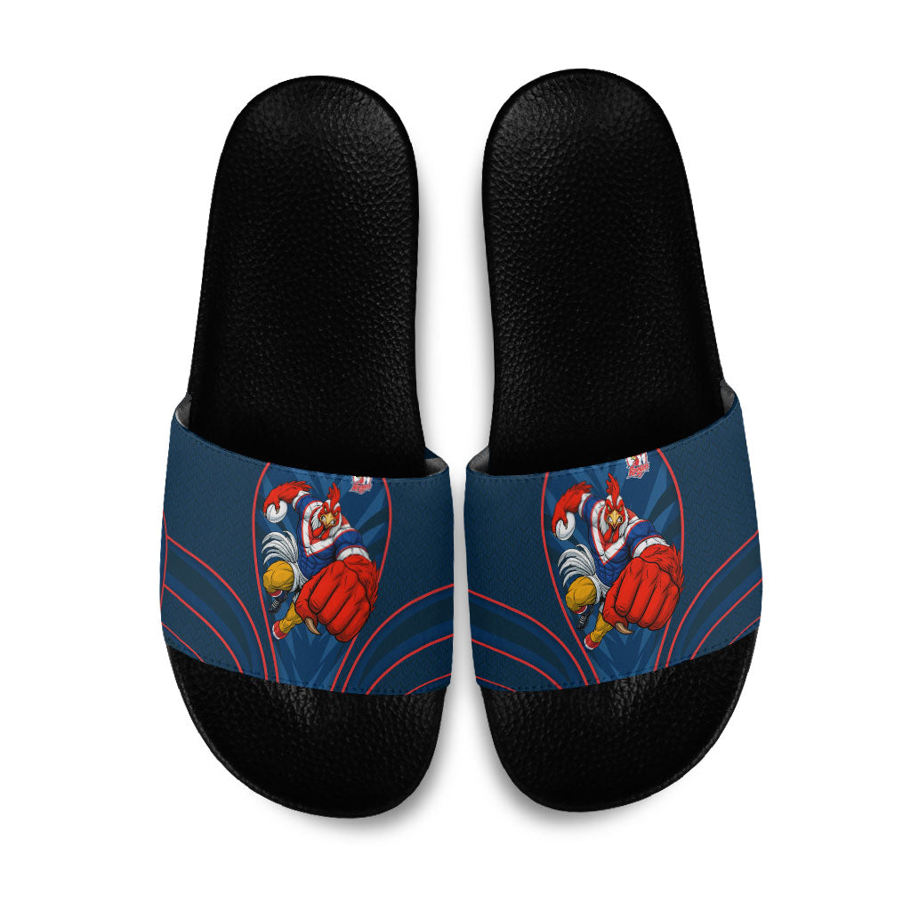 Sydney Roosters Rugby Mascot Slide Sandals Australian Rugby Culture - Tribal Inspired Rooster