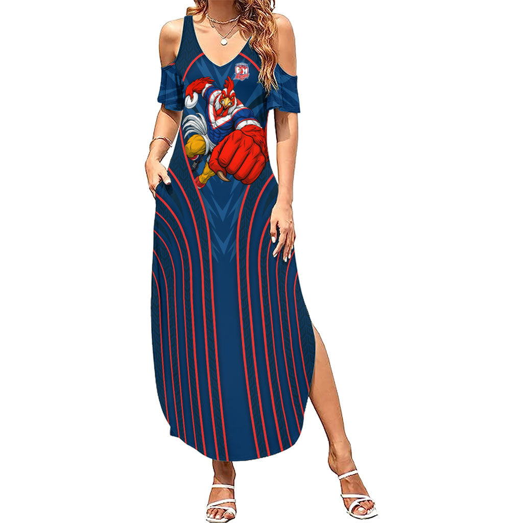 Sydney Roosters Rugby Mascot Summer Maxi Dress Australian Rugby Culture - Tribal Inspired Rooster