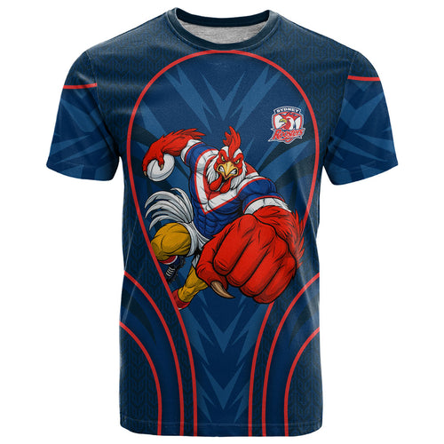 Sydney Roosters Rugby Mascot T Shirt Australian Rugby Culture - Tribal Inspired Rooster