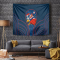 Sydney Roosters Rugby Mascot Tapestry Australian Rugby Culture - Tribal Inspired Rooster