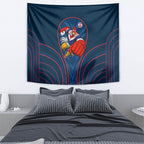 Sydney Roosters Rugby Mascot Tapestry Australian Rugby Culture - Tribal Inspired Rooster