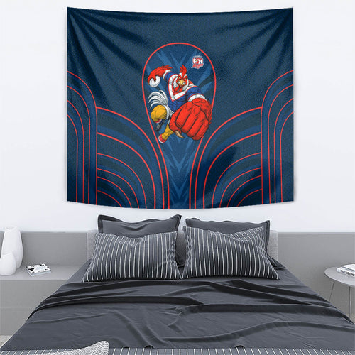 Sydney Roosters Rugby Mascot Tapestry Australian Rugby Culture - Tribal Inspired Rooster