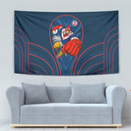 Sydney Roosters Rugby Mascot Tapestry Australian Rugby Culture - Tribal Inspired Rooster