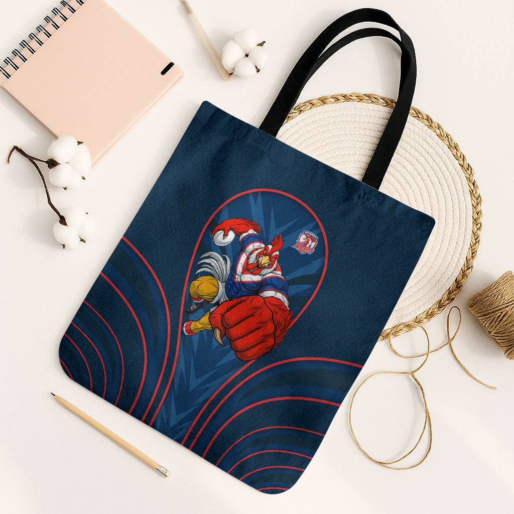 Sydney Roosters Rugby Mascot Tote Bag Australian Rugby Culture - Tribal Inspired Rooster