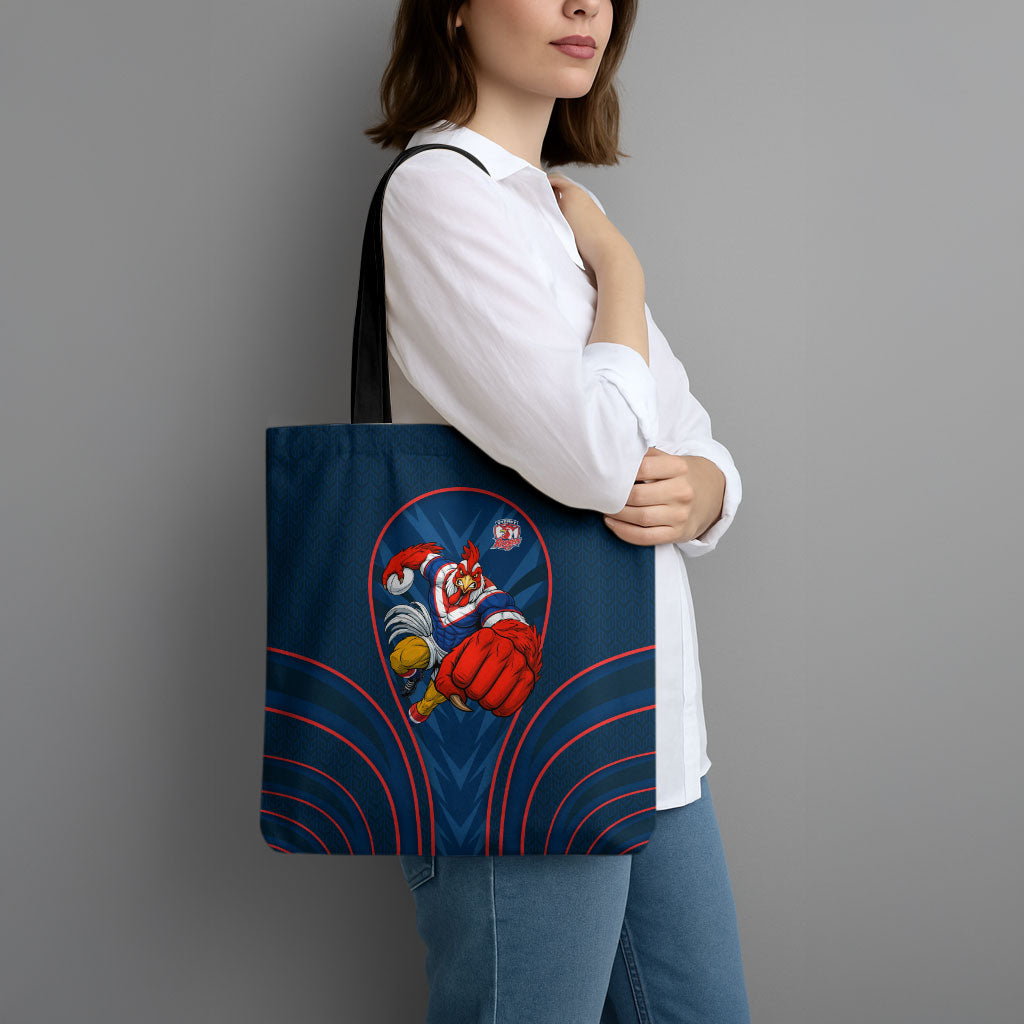 Sydney Roosters Rugby Mascot Tote Bag Australian Rugby Culture - Tribal Inspired Rooster