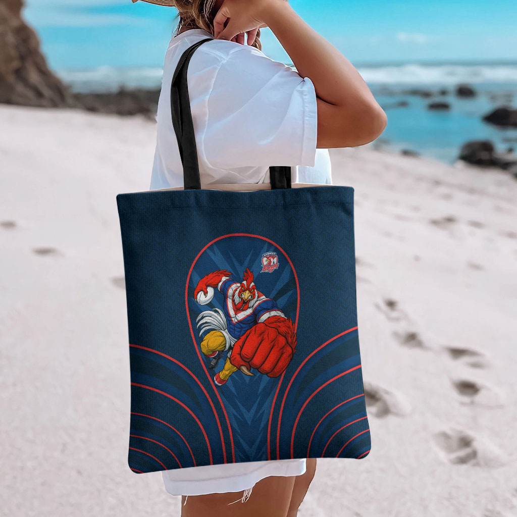 Sydney Roosters Rugby Mascot Tote Bag Australian Rugby Culture - Tribal Inspired Rooster