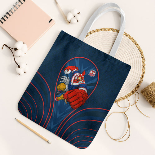 Sydney Roosters Rugby Mascot Tote Bag Australian Rugby Culture - Tribal Inspired Rooster