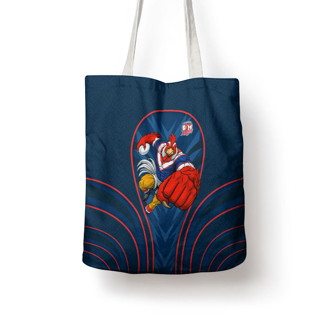 Sydney Roosters Rugby Mascot Tote Bag Australian Rugby Culture - Tribal Inspired Rooster