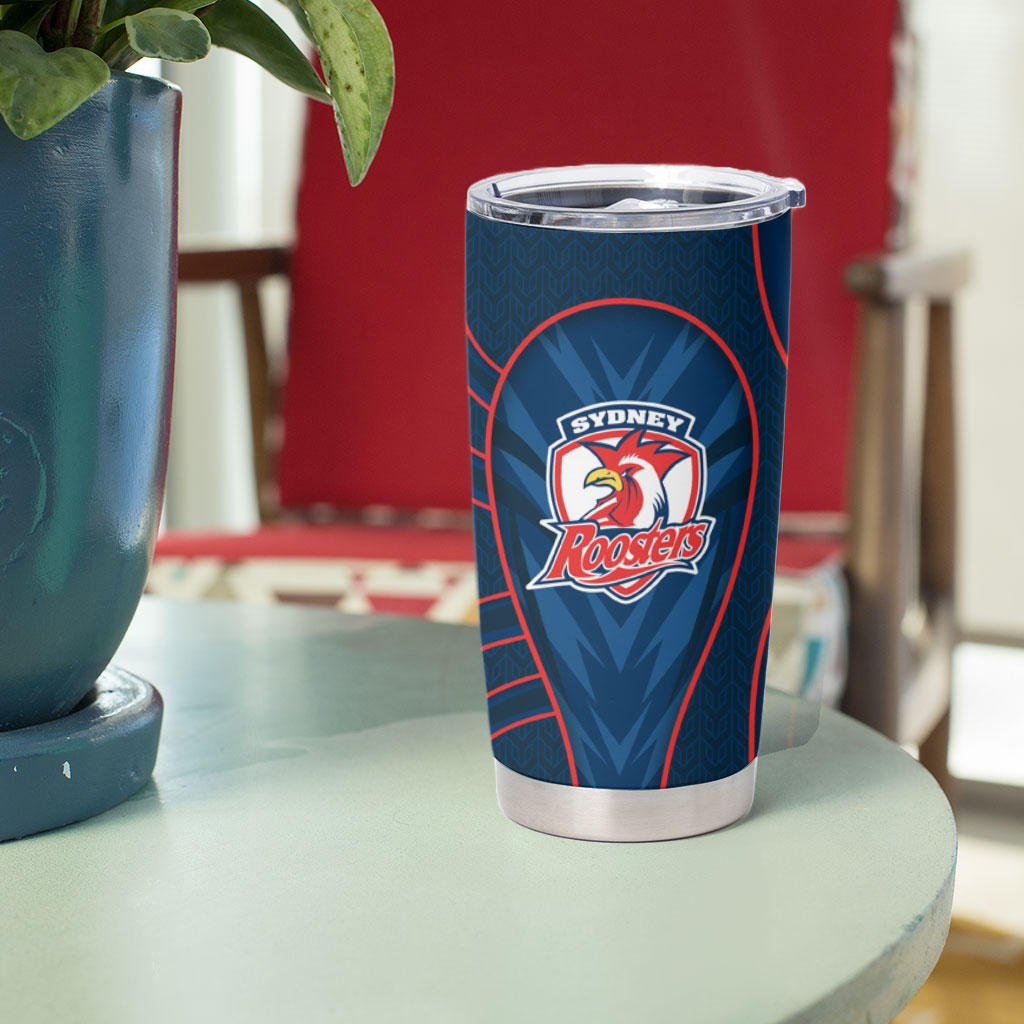Sydney Roosters Rugby Mascot Tumbler Cup Australian Rugby Culture - Tribal Inspired Rooster