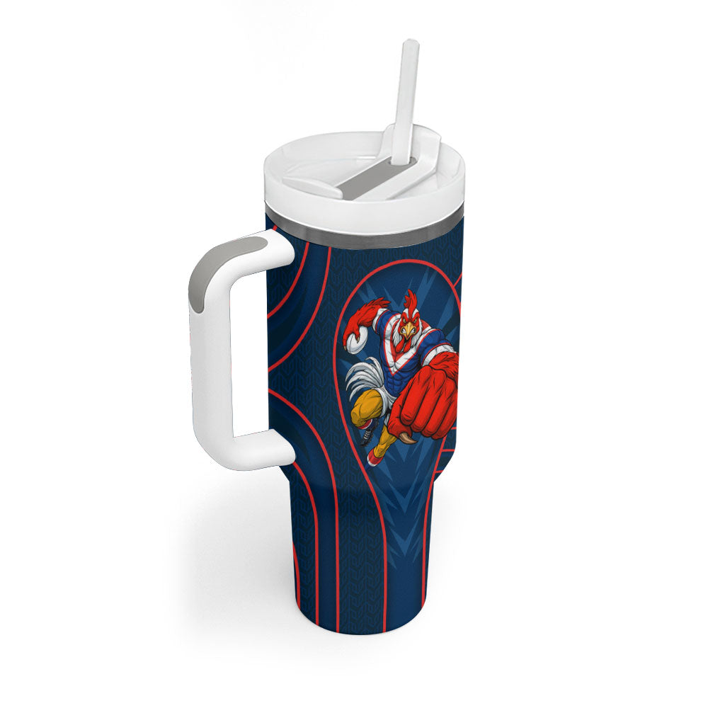 Sydney Roosters Rugby Mascot Tumbler With Handle Australian Rugby Culture - Tribal Inspired Rooster