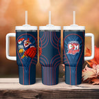 Sydney Roosters Rugby Mascot Tumbler With Handle Australian Rugby Culture - Tribal Inspired Rooster