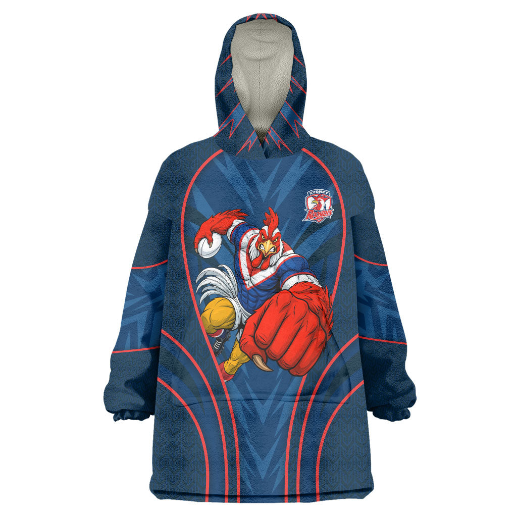 Sydney Roosters Rugby Mascot Wearable Blanket Hoodie Australian Rugby Culture - Tribal Inspired Rooster