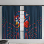Sydney Roosters Rugby Mascot Window Curtain Australian Rugby Culture - Tribal Inspired Rooster