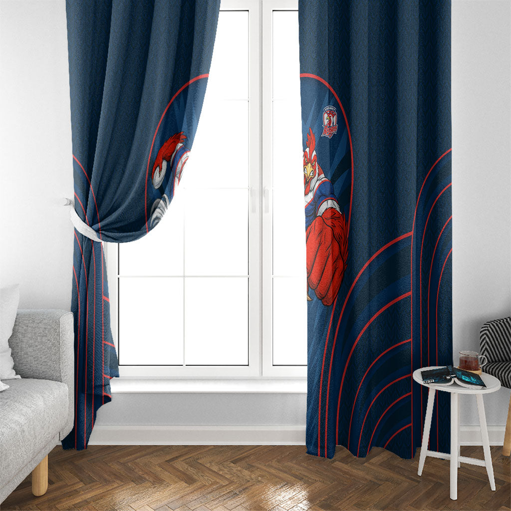 Sydney Roosters Rugby Mascot Window Curtain Australian Rugby Culture - Tribal Inspired Rooster