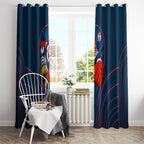 Sydney Roosters Rugby Mascot Window Curtain Australian Rugby Culture - Tribal Inspired Rooster