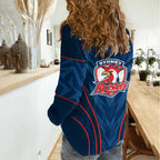 Sydney Roosters Rugby Mascot Women Casual Shirt Australian Rugby Culture - Tribal Inspired Rooster