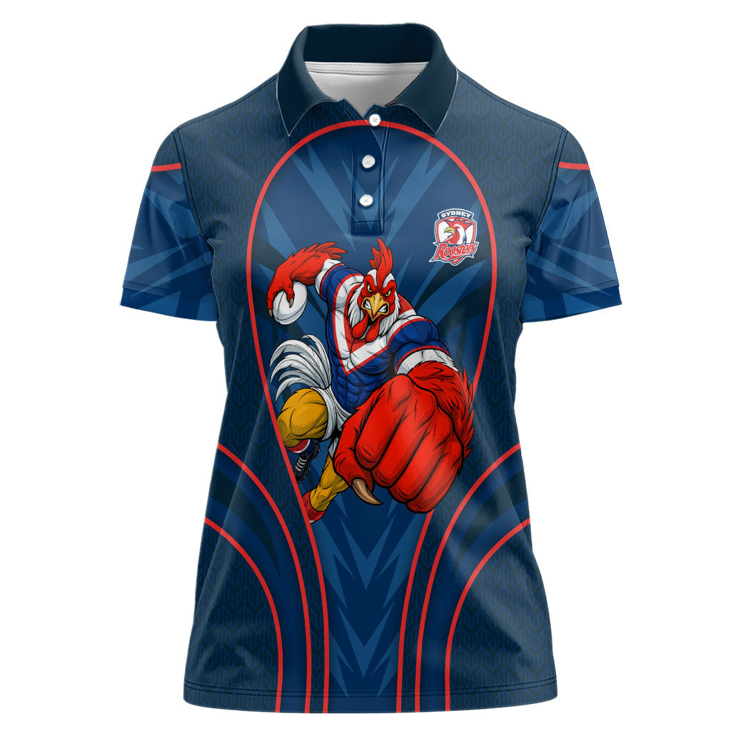 Sydney Roosters Rugby Mascot Women Polo Shirt Australian Rugby Culture - Tribal Inspired Rooster