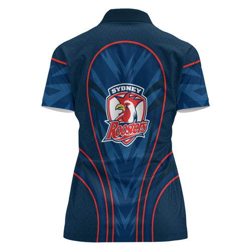 Sydney Roosters Rugby Mascot Women Polo Shirt Australian Rugby Culture - Tribal Inspired Rooster