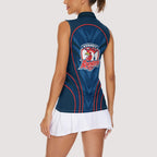 Sydney Roosters Rugby Mascot Women Sleeveless Polo Shirt Australian Rugby Culture - Tribal Inspired Rooster