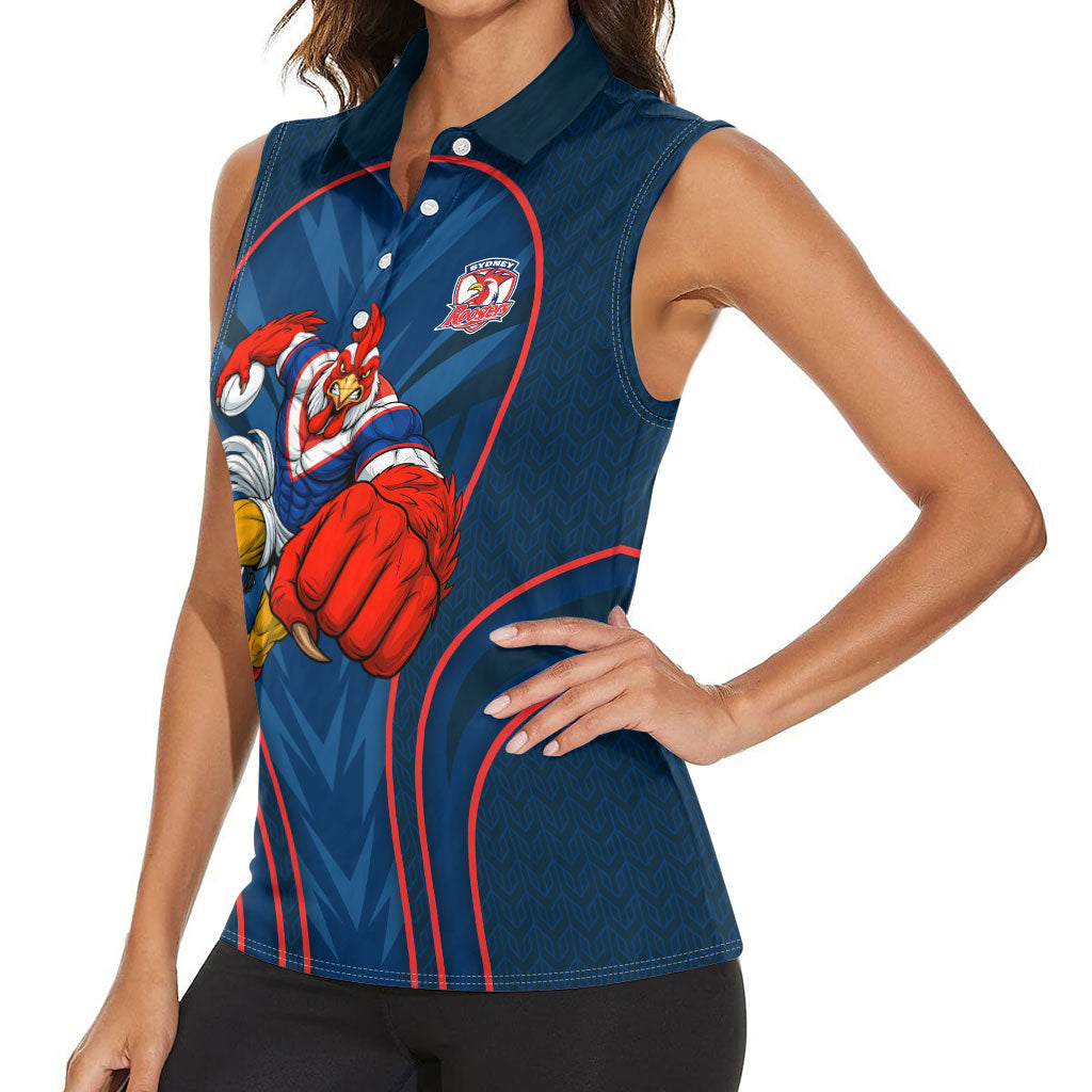 Sydney Roosters Rugby Mascot Women Sleeveless Polo Shirt Australian Rugby Culture - Tribal Inspired Rooster