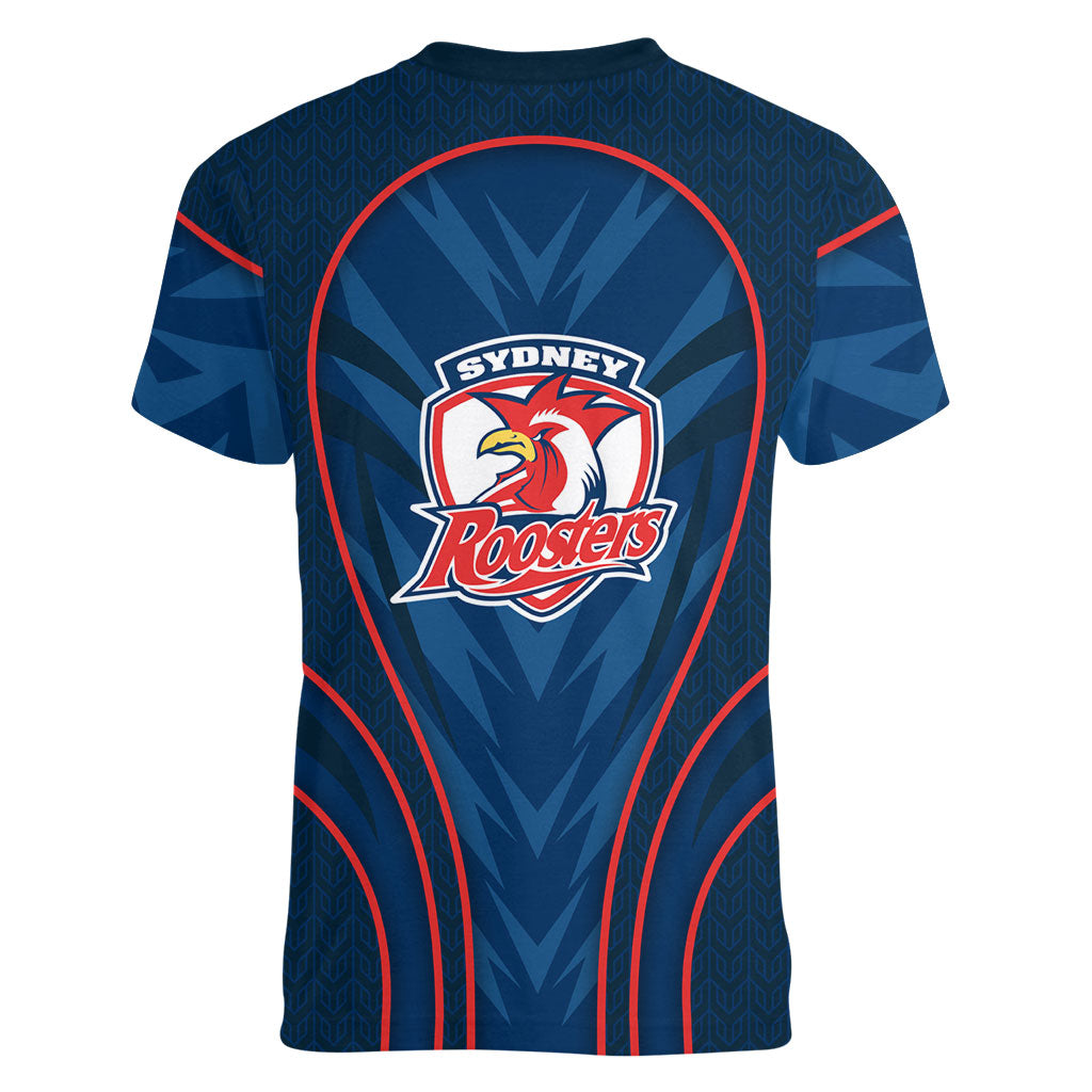 Sydney Roosters Rugby Mascot Women V-Neck T-Shirt Australian Rugby Culture - Tribal Inspired Rooster