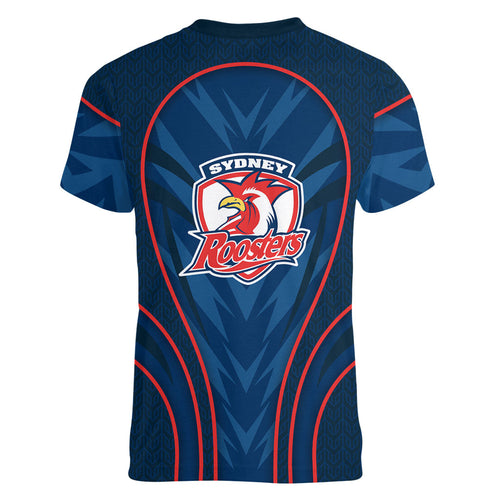 Sydney Roosters Rugby Mascot Women V-Neck T-Shirt Australian Rugby Culture - Tribal Inspired Rooster