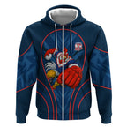 Sydney Roosters Rugby Mascot Zip Hoodie Australian Rugby Culture - Tribal Inspired Rooster
