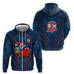Sydney Roosters Rugby Mascot Zip Hoodie Australian Rugby Culture - Tribal Inspired Rooster