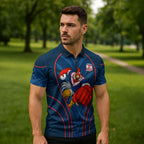 Sydney Roosters Rugby Mascot Zipper Polo Shirt Australian Rugby Culture - Tribal Inspired Rooster