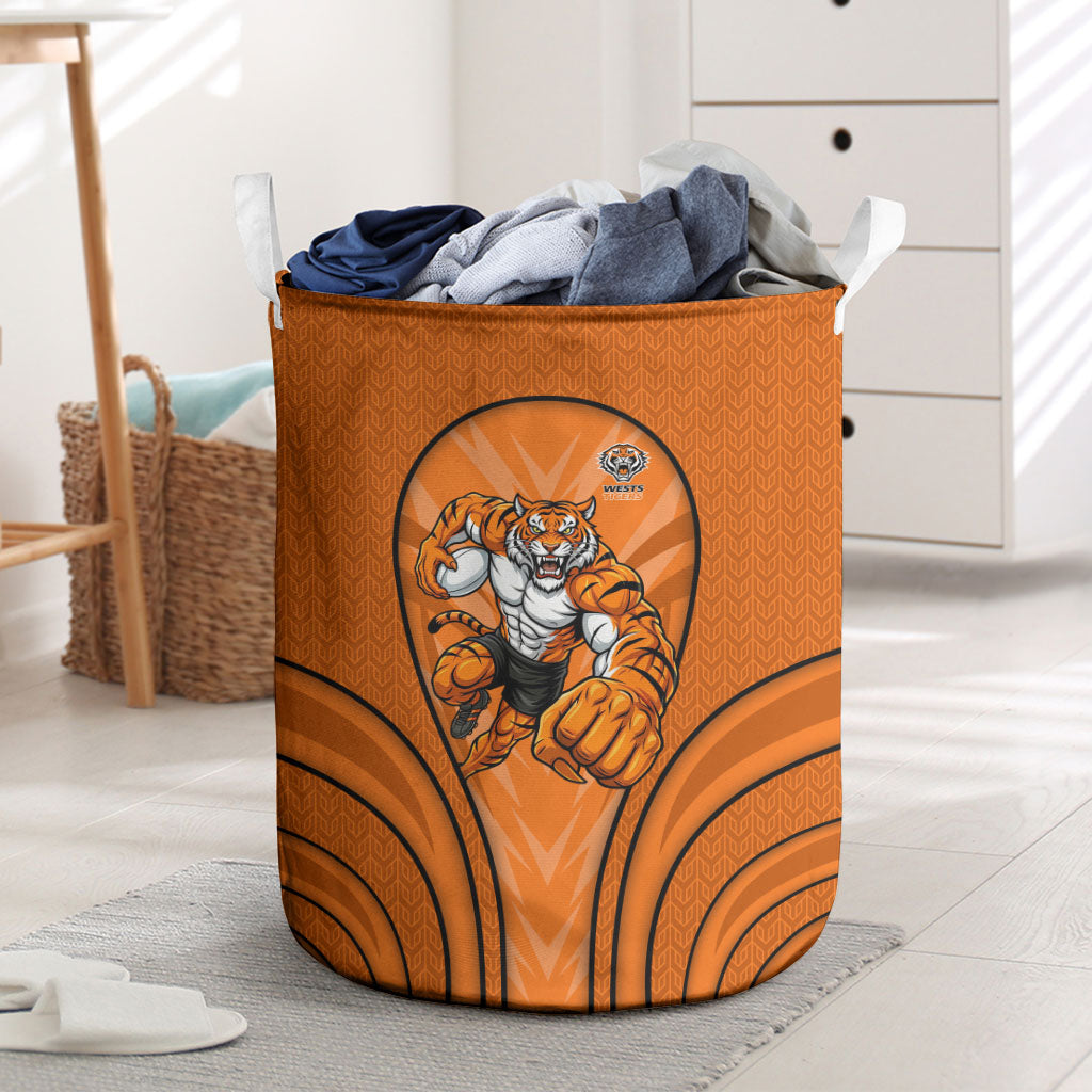 Wests Tigers Rugby Mascot Laundry Basket Australian Rugby Culture - Tribal Inspired Tiger