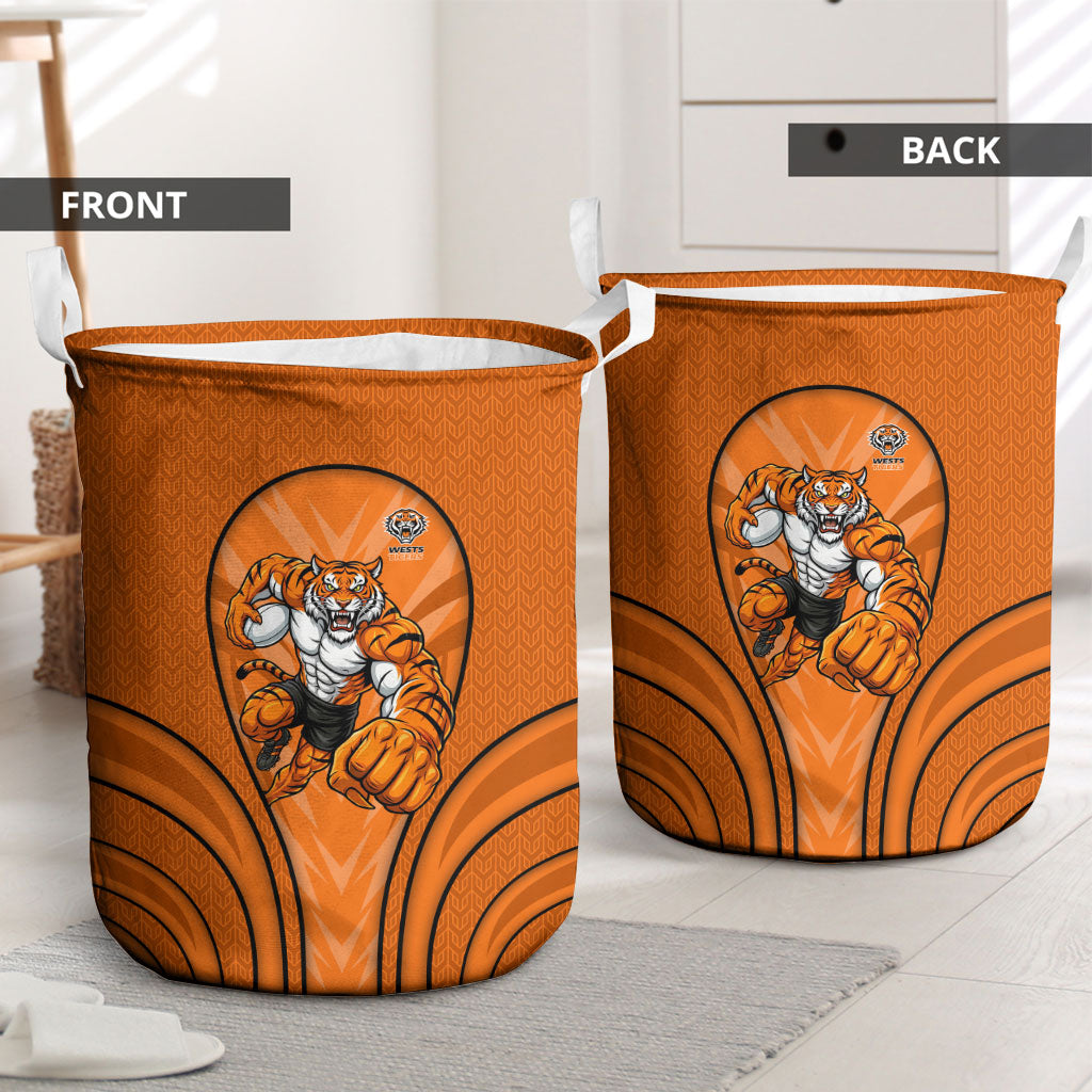 Wests Tigers Rugby Mascot Laundry Basket Australian Rugby Culture - Tribal Inspired Tiger