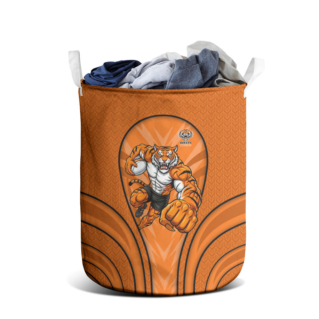 Wests Tigers Rugby Mascot Laundry Basket Australian Rugby Culture - Tribal Inspired Tiger