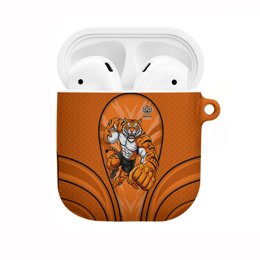 Wests Tigers Rugby Mascot AirPods Case Australian Rugby Culture - Tribal Inspired Tiger