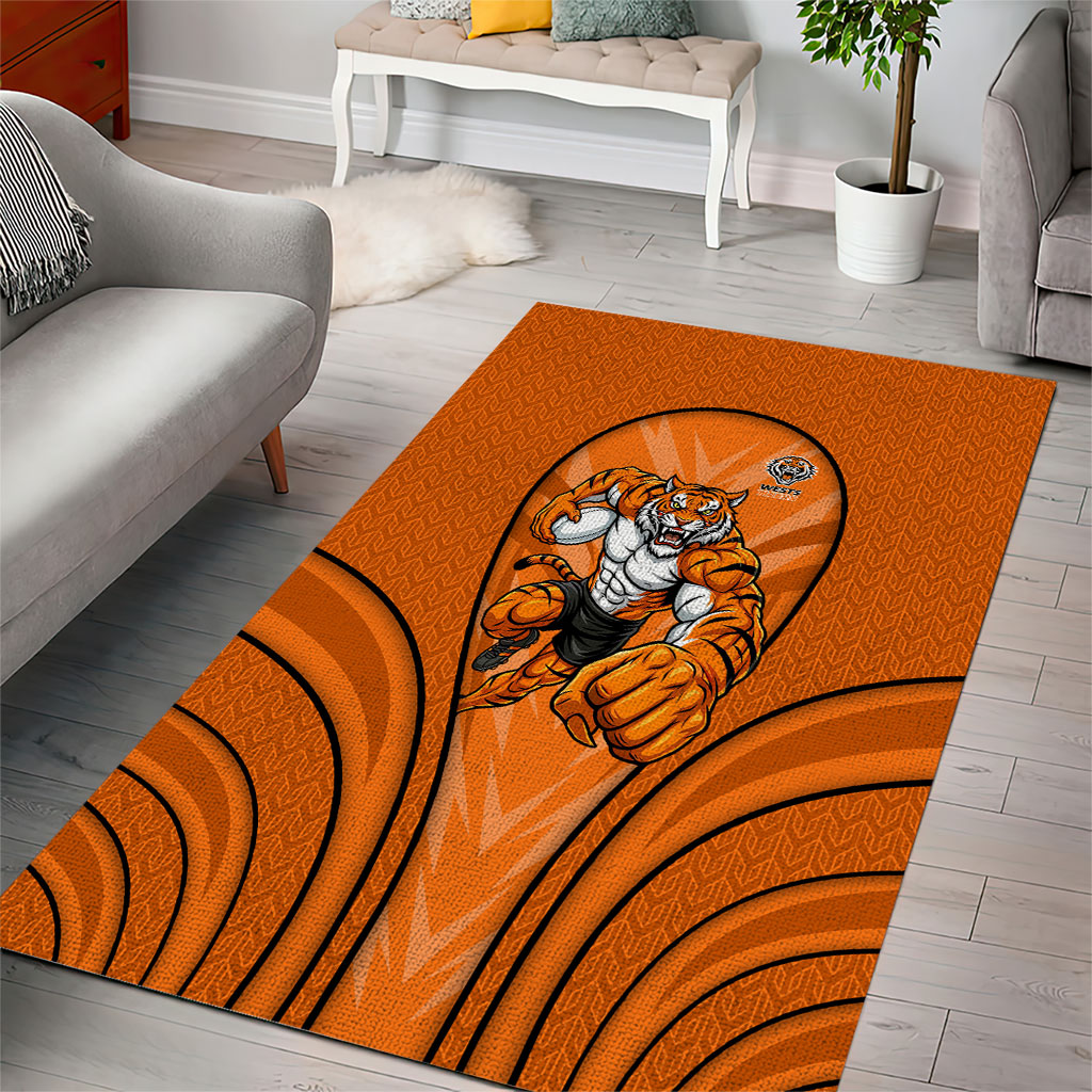 Wests Tigers Rugby Mascot Area Rug Australian Rugby Culture - Tribal Inspired Tiger