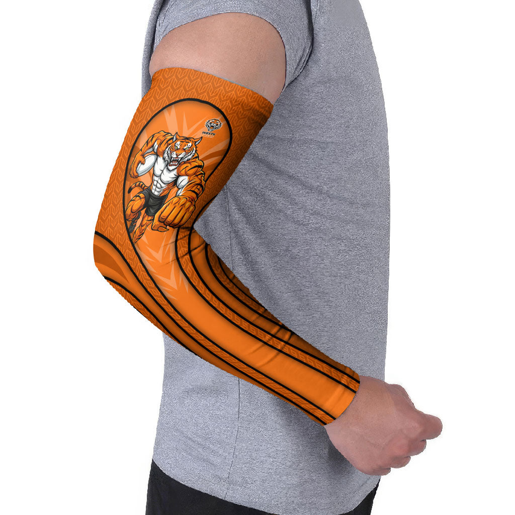 Wests Tigers Rugby Mascot Arm Sleeves Australian Rugby Culture - Tribal Inspired Tiger