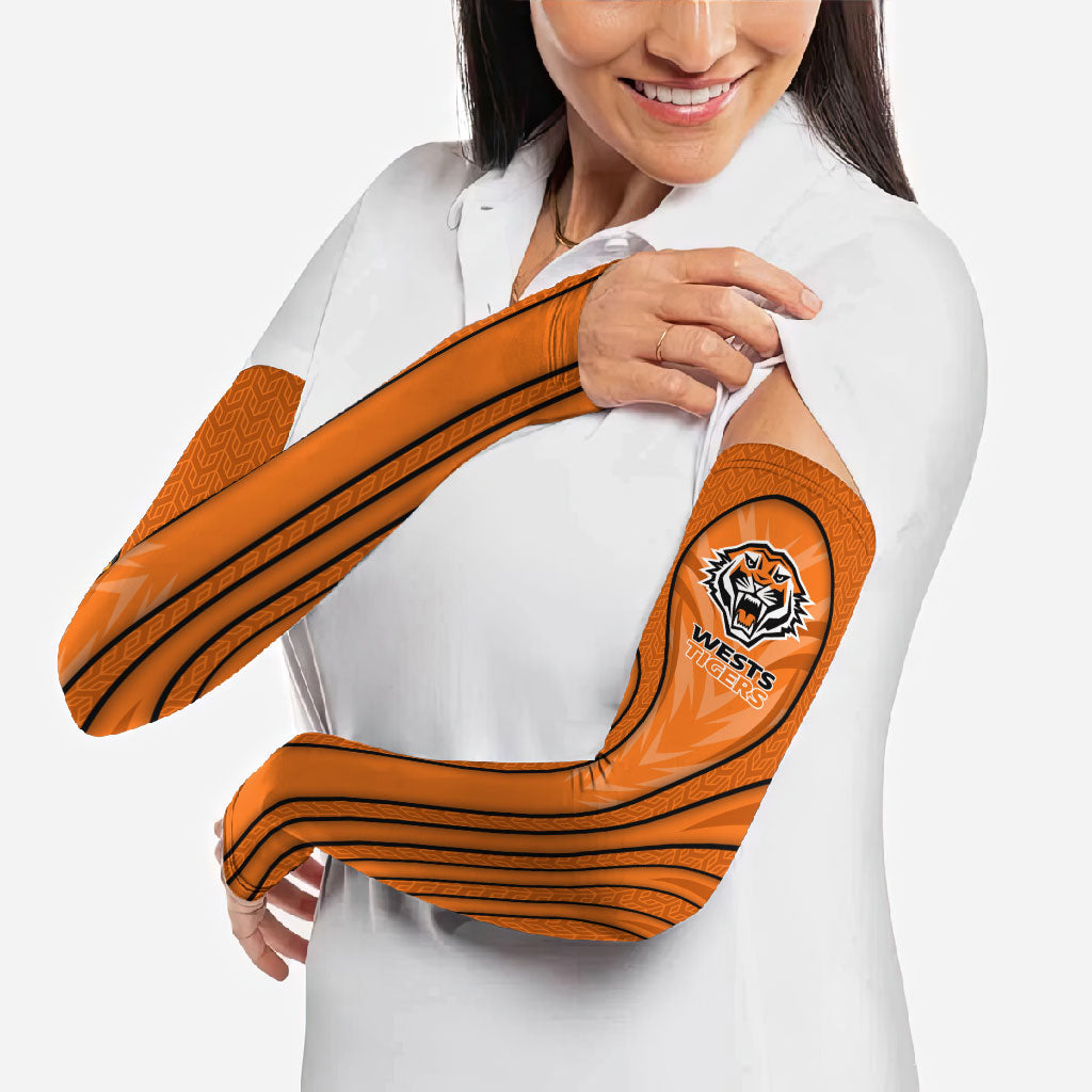 Wests Tigers Rugby Mascot Arm Sleeves Australian Rugby Culture - Tribal Inspired Tiger