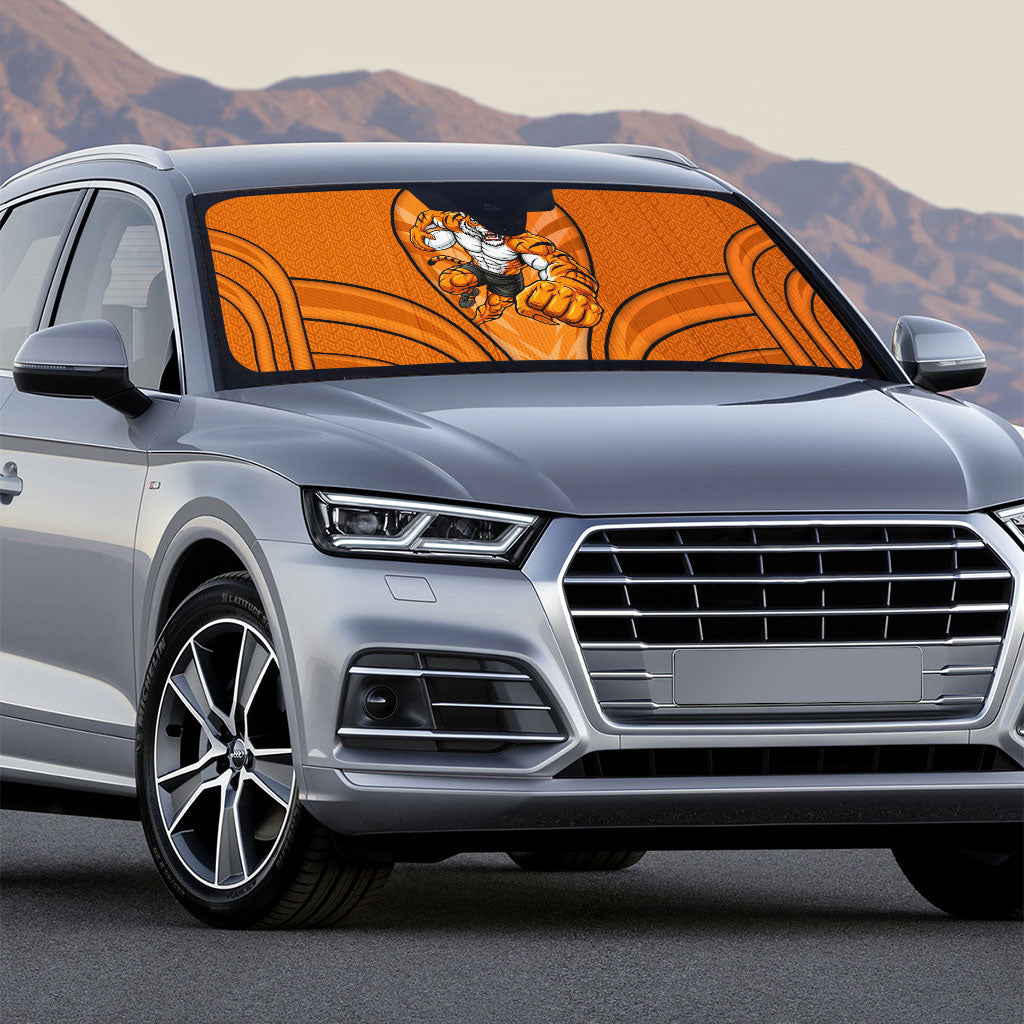 Wests Tigers Rugby Mascot Auto Sun Shade Australian Rugby Culture - Tribal Inspired Tiger