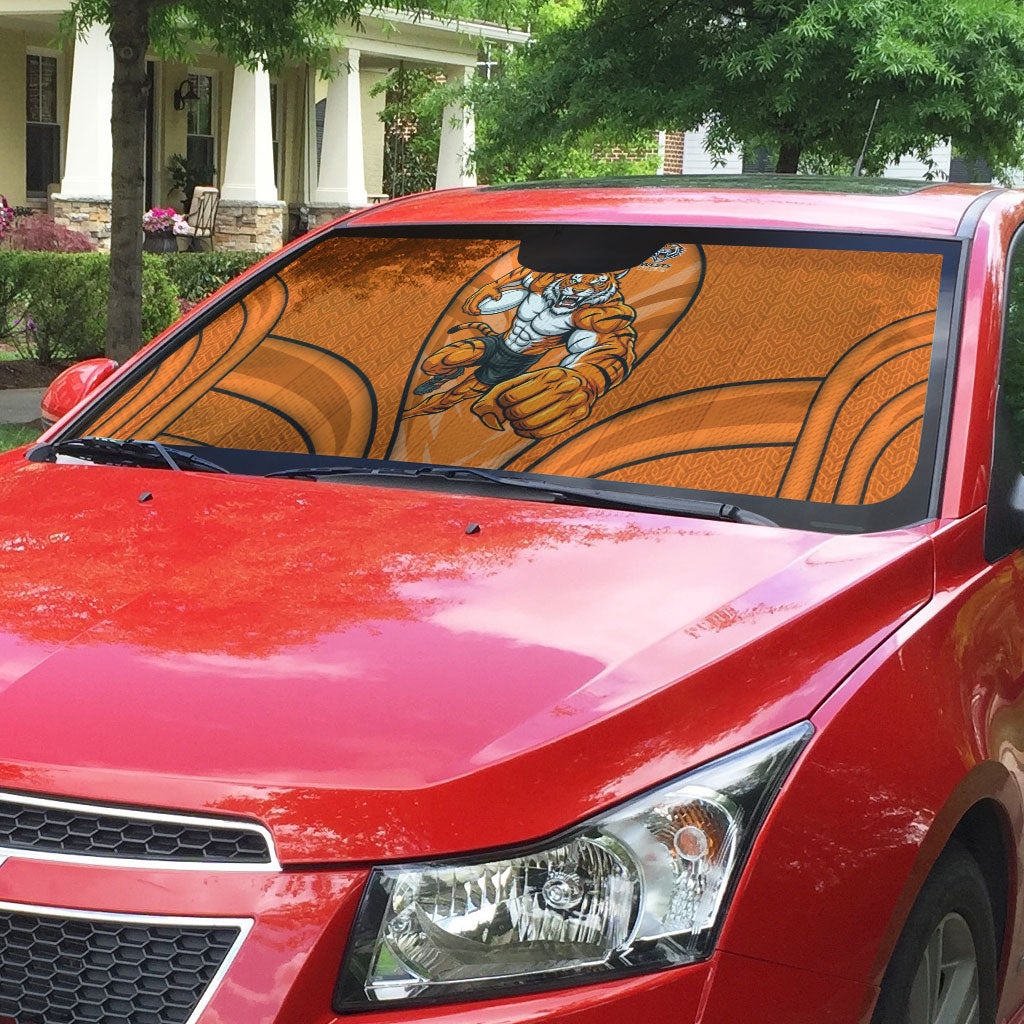 Wests Tigers Rugby Mascot Auto Sun Shade Australian Rugby Culture - Tribal Inspired Tiger