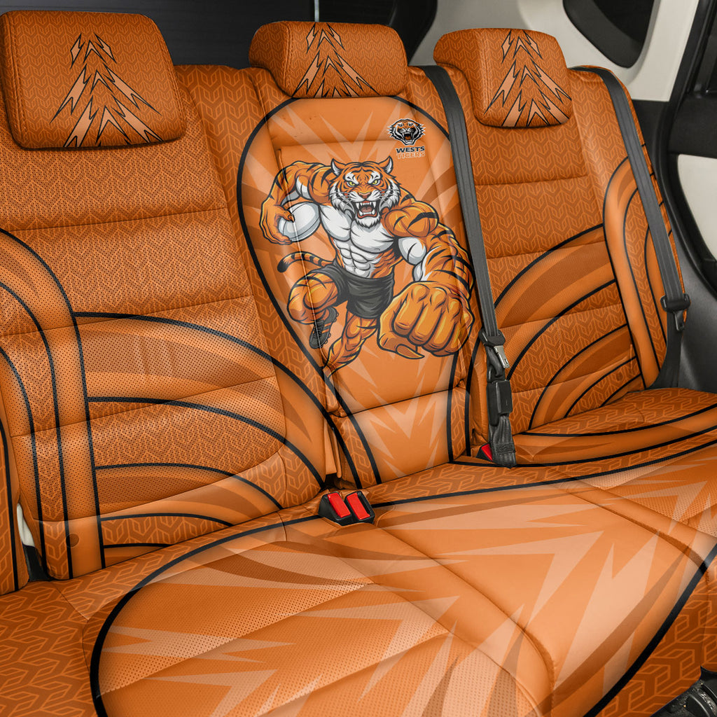 Wests Tigers Rugby Mascot Back Car Seat Cover Australian Rugby Culture - Tribal Inspired Tiger