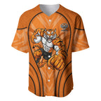 Wests Tigers Rugby Mascot Baseball Jersey Australian Rugby Culture - Tribal Inspired Tiger