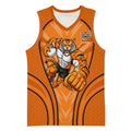 Wests Tigers Rugby Mascot Basketball Jersey Australian Rugby Culture - Tribal Inspired Tiger