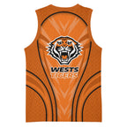 Wests Tigers Rugby Mascot Basketball Jersey Australian Rugby Culture - Tribal Inspired Tiger